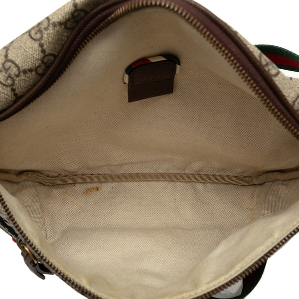 グッチ GGスプリーム クーリエ ウエストポーチ ボディバック 529711 ライトブラウン PVC レザー レディース GUCCI 【中古】