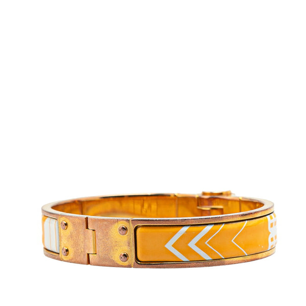 エルメス シャルニエール バングル ゴールド オレンジ メッキ レディース HERMES 【中古】