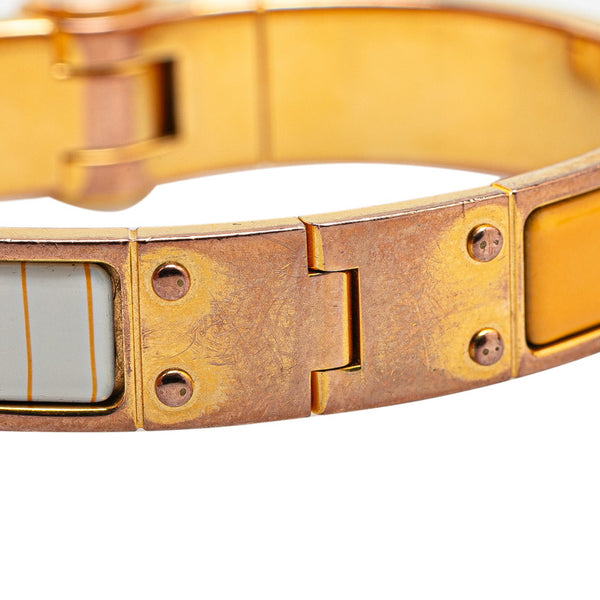 エルメス シャルニエール バングル ゴールド オレンジ メッキ レディース HERMES 【中古】