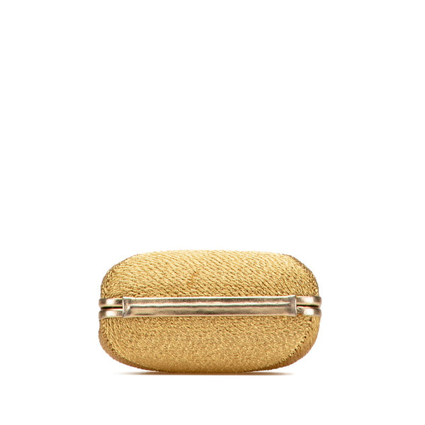 シャネル ココマーク チェーン ワンショルダーバッグ ゴールド グリッターキャンバス レザー レディース CHANEL 【中古】