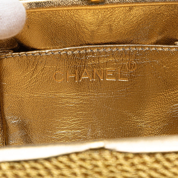 シャネル ココマーク チェーン ワンショルダーバッグ ゴールド グリッターキャンバス レザー レディース CHANEL 【中古】