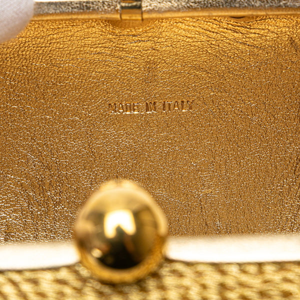 シャネル ココマーク チェーン ワンショルダーバッグ ゴールド グリッターキャンバス レザー レディース CHANEL 【中古】