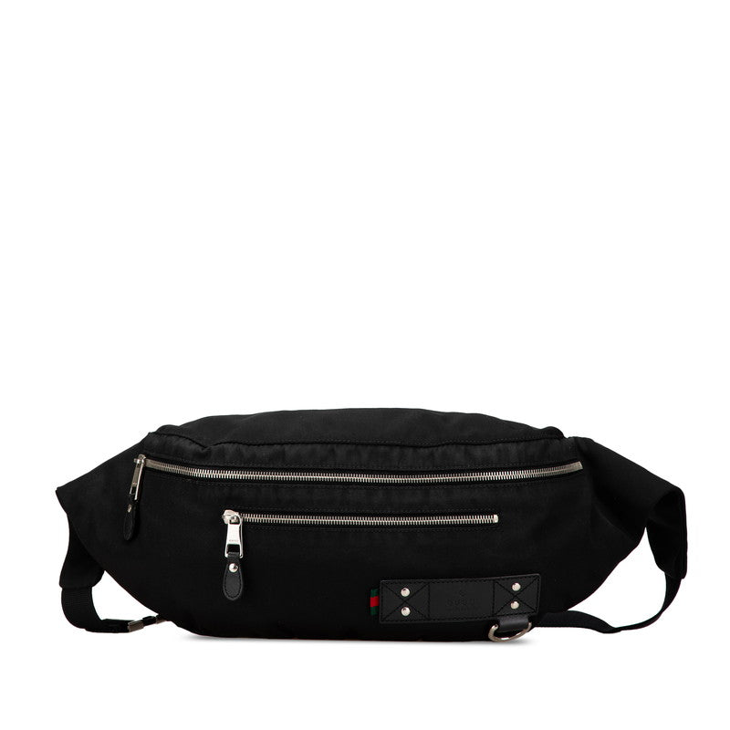 グッチ ウエストバッグ ボディバッグ 246409 ブラック ナイロン レザー レディース GUCCI 【中古】