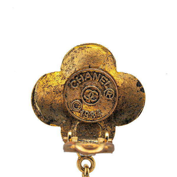 シャネル グリポア スイングパール イヤリング ゴールド メッキ フェイクパール レディース CHANEL 【中古】