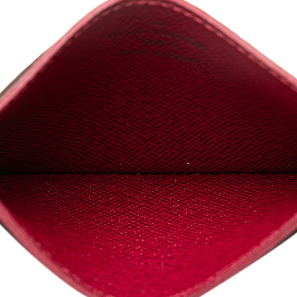 ルイ ヴィトン モノグラム ポルトカルト サーンプル  カードケース M60703 ブラウン フューシャ PVC レザー レディース LOUIS VUITTON 【中古】