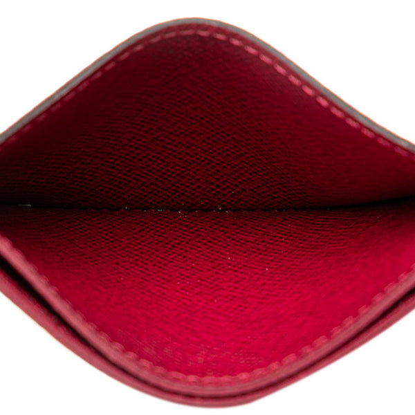 ルイ ヴィトン モノグラム ポルトカルト サーンプル  カードケース M60703 ブラウン フューシャ PVC レザー レディース LOUIS VUITTON 【中古】