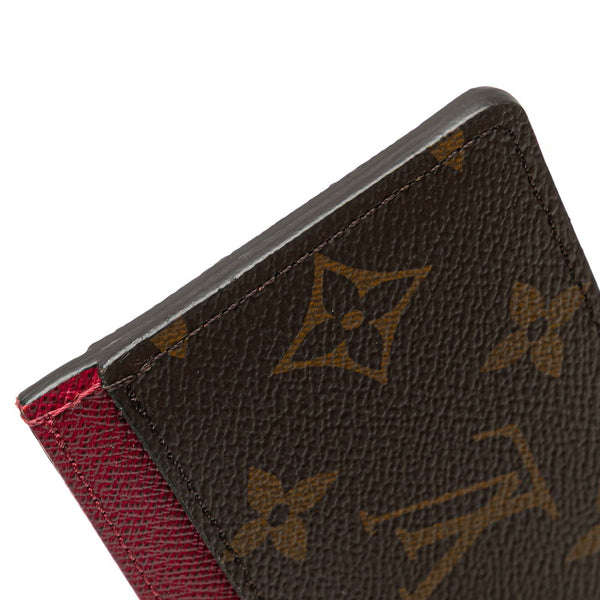 ルイ ヴィトン モノグラム ポルトカルト サーンプル  カードケース M60703 ブラウン フューシャ PVC レザー レディース LOUIS VUITTON 【中古】