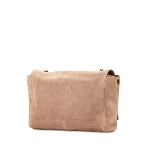 サンローラン ケイト 斜め掛け チェーン ショルダーバッグ ベージュ スエード レディース SAINT LAURENT 【中古】