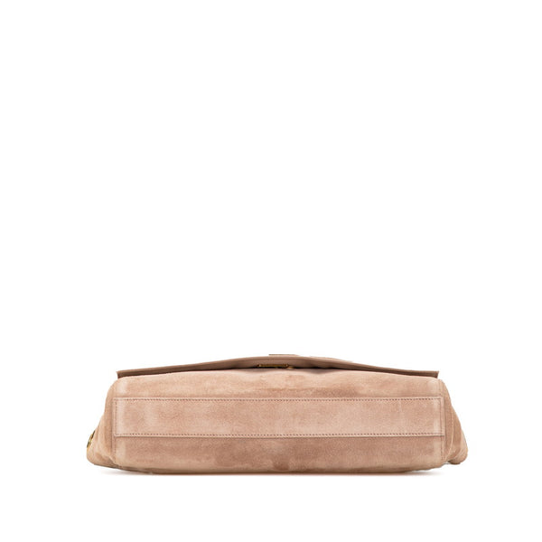 サンローラン ケイト 斜め掛け チェーン ショルダーバッグ ベージュ スエード レディース SAINT LAURENT 【中古】