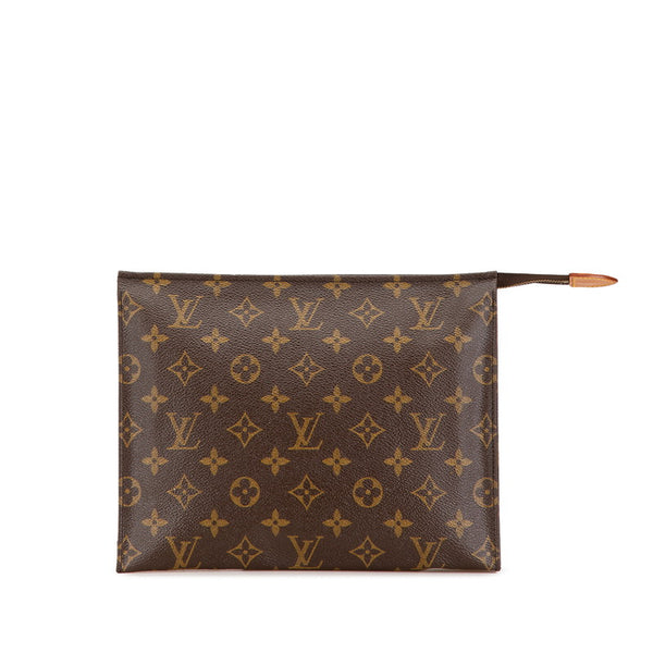 ルイ ヴィトン モノグラム ポッシュトワレット25 セカンドバッグ M47542 ブラウン PVC レザー レディース LOUIS VUITTON 【中古】