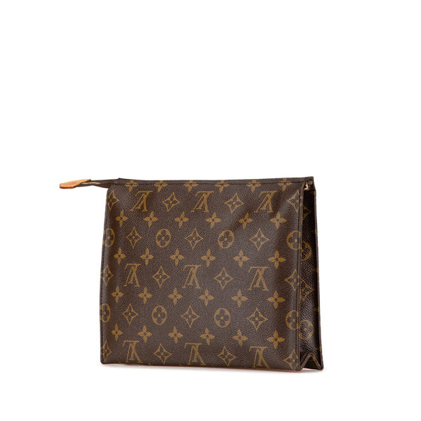 ルイ ヴィトン モノグラム ポッシュトワレット25 セカンドバッグ M47542 ブラウン PVC レザー レディース LOUIS VUITTON 【中古】