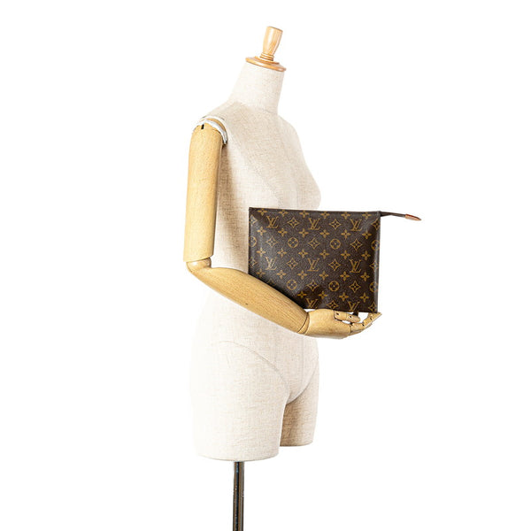 ルイ ヴィトン モノグラム ポッシュトワレット25 セカンドバッグ M47542 ブラウン PVC レザー レディース LOUIS VUITTON 【中古】