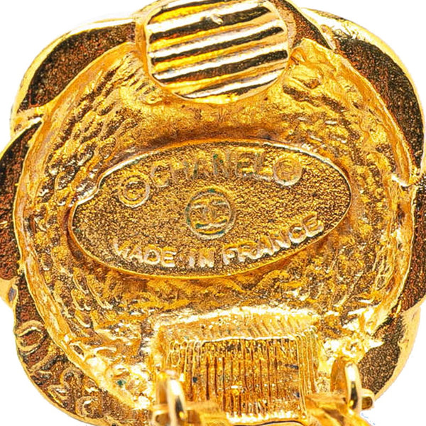 シャネル ココマーク ラウンド イヤリング ゴールド メッキ レディース CHANEL 【中古】
