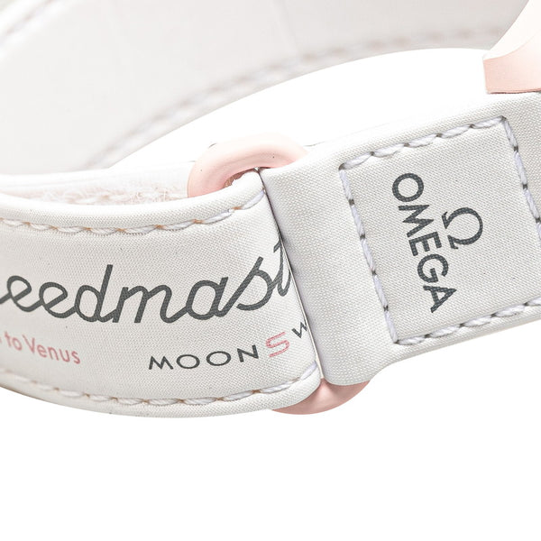 オメガ スピードマスター コラボモデル MISSION TO VENUS 腕時計 クオーツ アイボリー文字盤 ステンレススチール ナイロン レディース OMEGA 【中古】