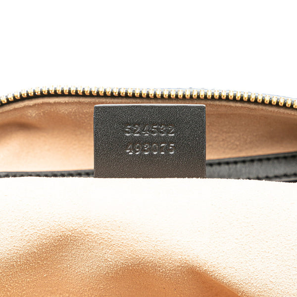 グッチ シェリーライン オフィディア GGミディアム ハンドバッグ ショルダーバッグ 2WAY 524532 ブラック パテントレザー スエード レディース GUCCI 【中古】