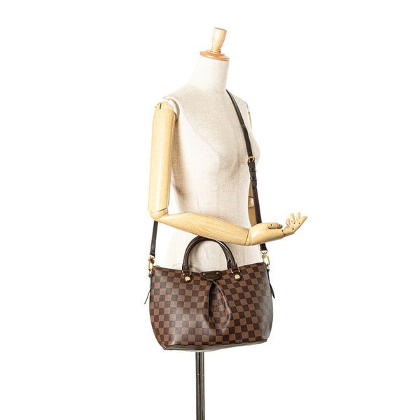 ルイ ヴィトン ダミエ シエナ PM ハンドバッグ ショルダーバッグ 2WAY N41545 ブラウン PVC レザー レディース LOUIS VUITTON 【中古】