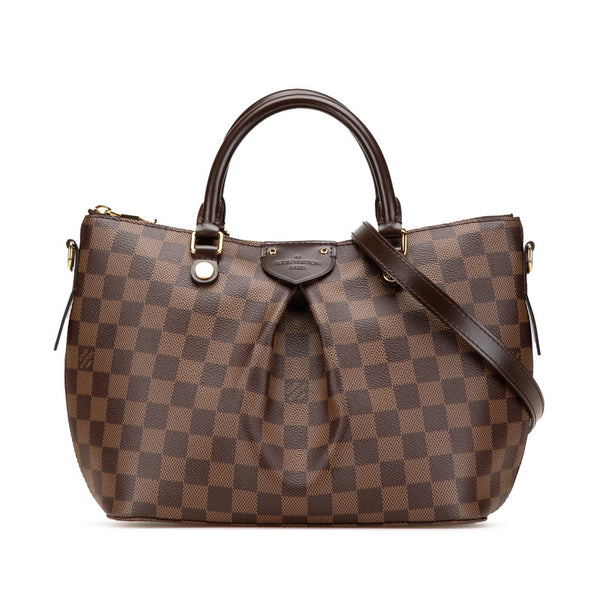 ルイ ヴィトン ダミエ シエナ PM ハンドバッグ ショルダーバッグ 2WAY N41545 ブラウン PVC レザー レディース LOUIS VUITTON 【中古】