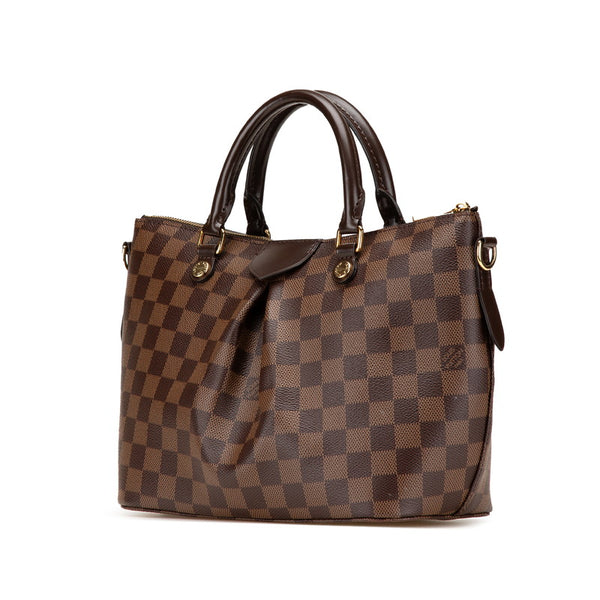 ルイ ヴィトン ダミエ シエナ PM ハンドバッグ ショルダーバッグ 2WAY N41545 ブラウン PVC レザー レディース LOUIS VUITTON 【中古】