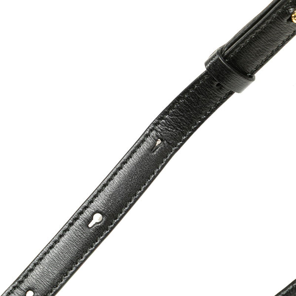 サルヴァトーレフェラガモ ガンチーニ 斜め掛け ショルダーバッグ ブラック レザー レディース Salvatore Ferragamo 【中古】