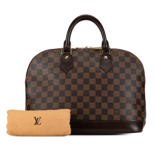 ルイ ヴィトン ダミエ アルマ ハンドバッグ N51131 ブラウン PVC レザー レディース LOUIS VUITTON 【中古】