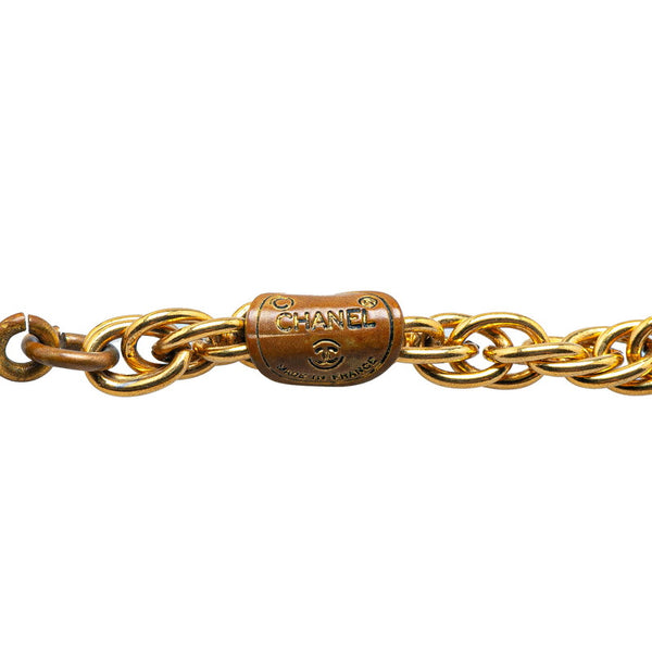 シャネル ココマーク ラウンド サークル ネックレス ゴールド メッキ レディース CHANEL 【中古】