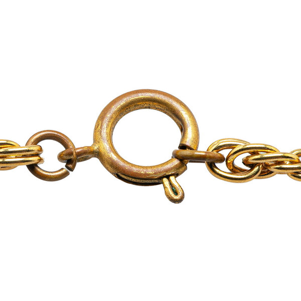 シャネル ココマーク ラウンド サークル ネックレス ゴールド メッキ レディース CHANEL 【中古】