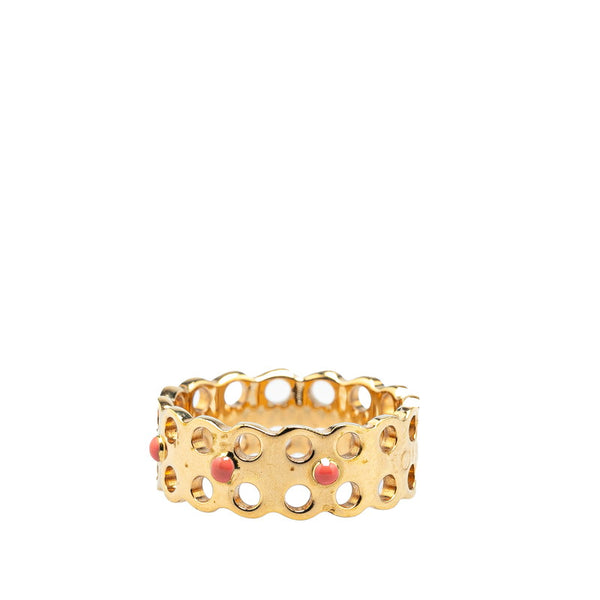 ルイ ヴィトン バーグ ハイドアンドシーク リング 指輪 ＃L M66533 ゴールド メッキ レディース LOUIS VUITTON 【中古】