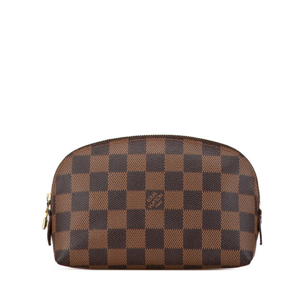 ルイ ヴィトン ダミエ ポシェット コスメティック PM ポーチ N47516 ブラウン PVC レザー レディース LOUIS VUITTON 【中古】