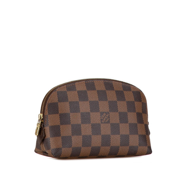 ルイ ヴィトン ダミエ ポシェット コスメティック PM ポーチ N47516 ブラウン PVC レザー レディース LOUIS VUITTON 【中古】