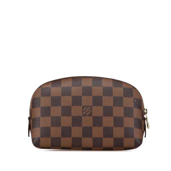 ルイ ヴィトン ダミエ ポシェット コスメティック PM ポーチ N47516 ブラウン PVC レザー レディース LOUIS VUITTON 【中古】
