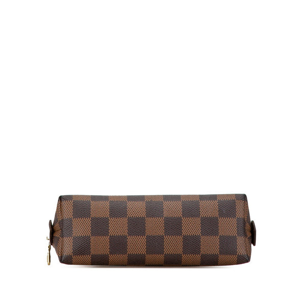 ルイ ヴィトン ダミエ ポシェット コスメティック PM ポーチ N47516 ブラウン PVC レザー レディース LOUIS VUITTON 【中古】