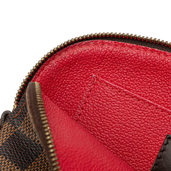 ルイ ヴィトン ダミエ ポシェット コスメティック PM ポーチ N47516 ブラウン PVC レザー レディース LOUIS VUITTON 【中古】