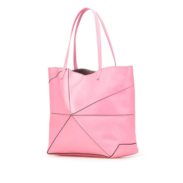ロエベ アナグラム オリガミ トートバッグ ピンク ナッパレザー レディース LOEWE 【中古】