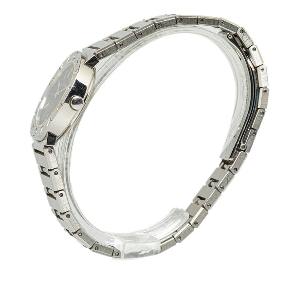 ブルガリ ブルガリブルガリ 腕時計 BB26SS クオーツ ブラック文字盤 ステンレススチール レディース BVLGARI 【中古】