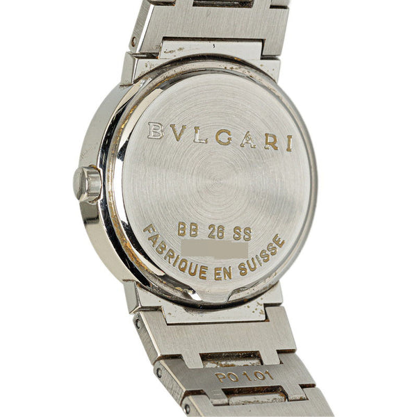 ブルガリ ブルガリブルガリ 腕時計 BB26SS クオーツ ブラック文字盤 ステンレススチール レディース BVLGARI 【中古】