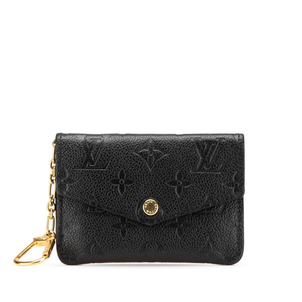 ルイ ヴィトン モノグラム アンプラント ポシェット クレ コインケース 小銭入れ M60633 ブラック レザー レディース LOUIS VUITTON 【中古】