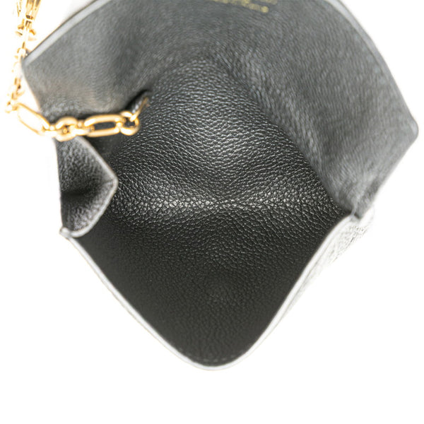 ルイ ヴィトン モノグラム アンプラント ポシェット クレ コインケース 小銭入れ M60633 ブラック レザー レディース LOUIS VUITTON 【中古】