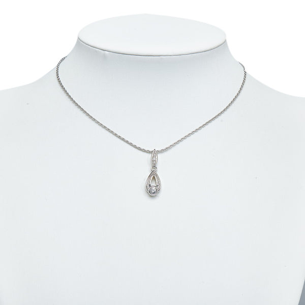 ディオール ラインストーン ネックレス シルバー メタル レディース Dior 【中古】