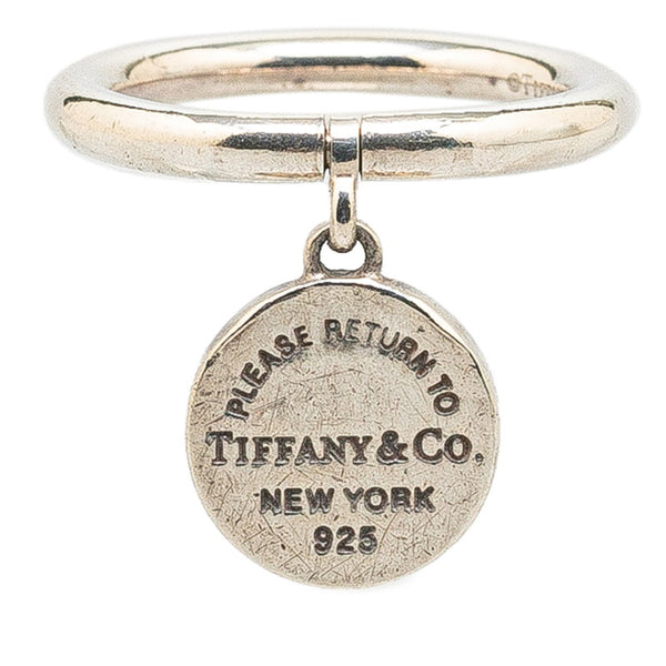 ティファニー リターントゥ ラウンドタグ リング 指輪 #49 SV925 シルバー レディース TIFFANY&Co. 【中古】