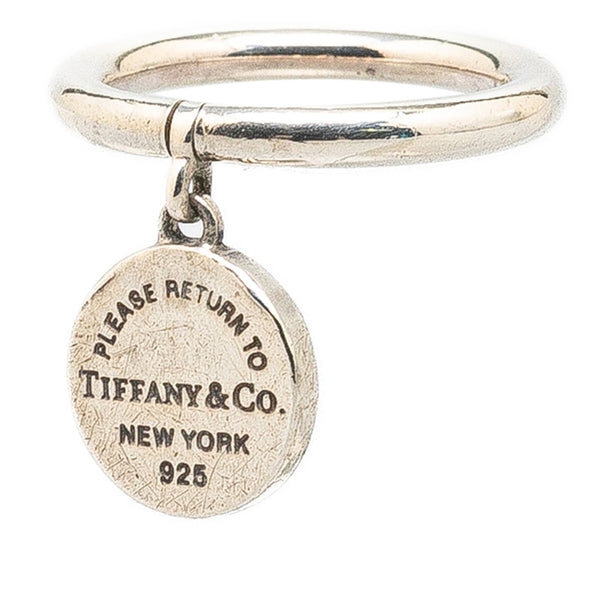 ティファニー リターントゥ ラウンドタグ リング 指輪 #49 SV925 シルバー レディース TIFFANY&Co. 【中古】