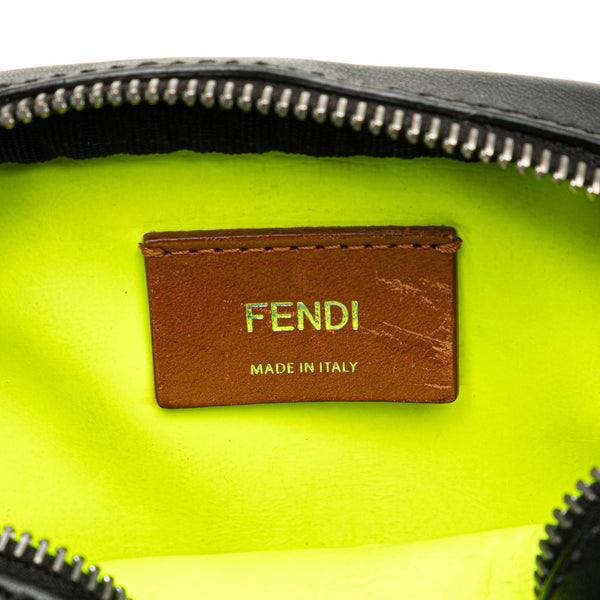 フェンディ アイシーユー 斜め掛け ショルダーバッグ 7VA456 ブラック ネオンイエロー カーフレザー メンズ FENDI 【中古】