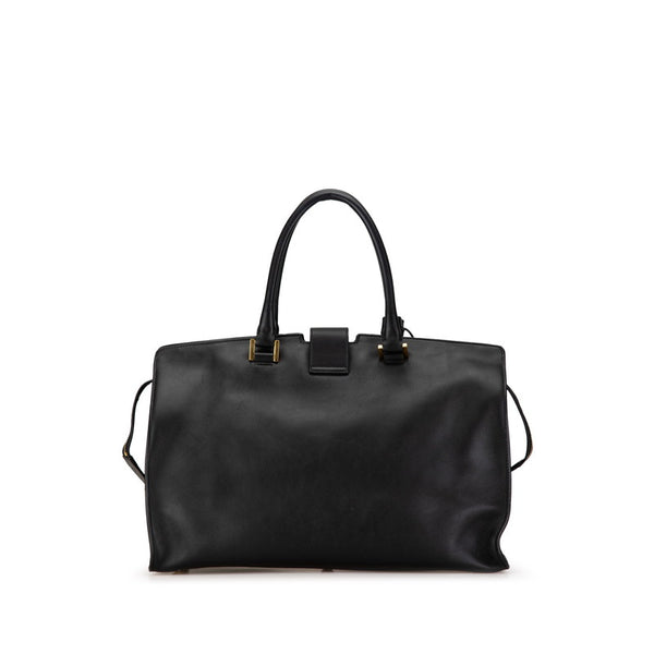 サンローラン Yライン カバス ハンドバッグ トートバッグ 311208 ブラック レザー レディース SAINT LAURENT 【中古】