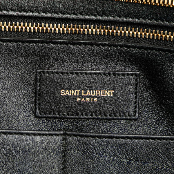 サンローラン Yライン カバス ハンドバッグ トートバッグ 311208 ブラック レザー レディース SAINT LAURENT 【中古】