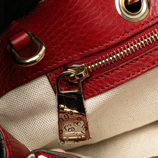 グッチ バンブー ハンドバッグ ショルダーバッグ 2WAY 323660 レッド レザー レディース GUCCI 【中古】