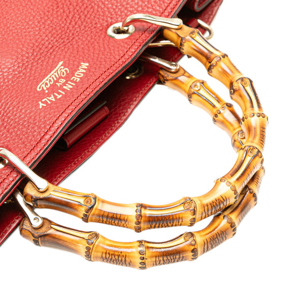 グッチ バンブー ハンドバッグ ショルダーバッグ 2WAY 323660 レッド レザー レディース GUCCI 【中古】