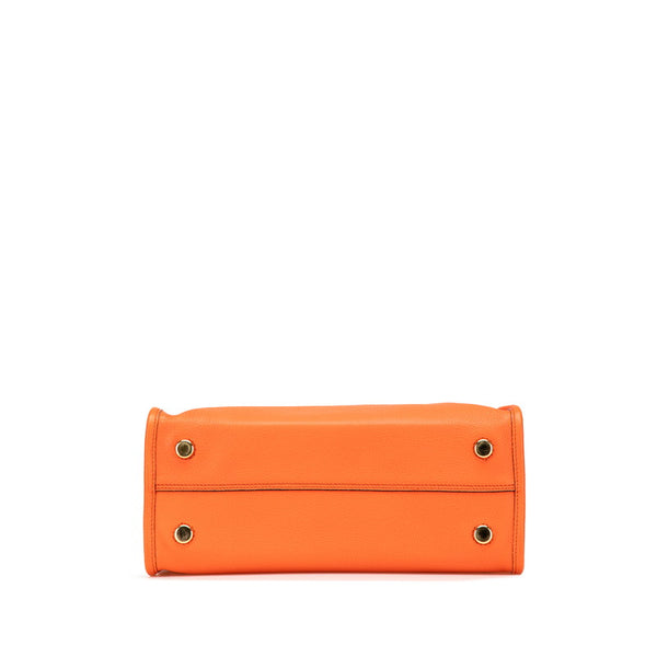 グッチ ロゴ ハンドバッグ ショルダーバッグ 2WAY 674822 オレンジ レザー レディース GUCCI 【中古】