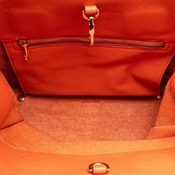 グッチ ロゴ ハンドバッグ ショルダーバッグ 2WAY 674822 オレンジ レザー レディース GUCCI 【中古】