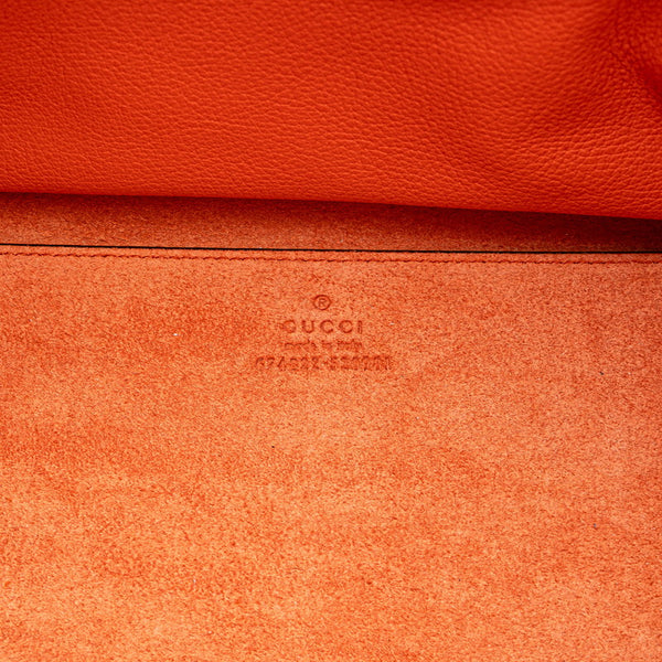 グッチ ロゴ ハンドバッグ ショルダーバッグ 2WAY 674822 オレンジ レザー レディース GUCCI 【中古】