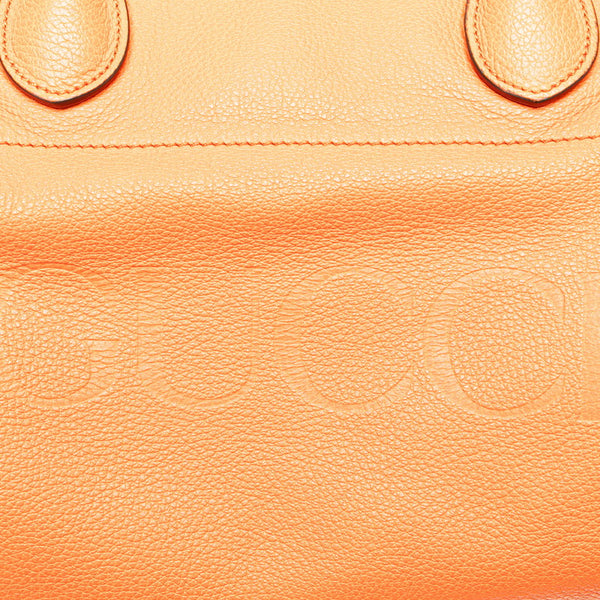 グッチ ロゴ ハンドバッグ ショルダーバッグ 2WAY 674822 オレンジ レザー レディース GUCCI 【中古】