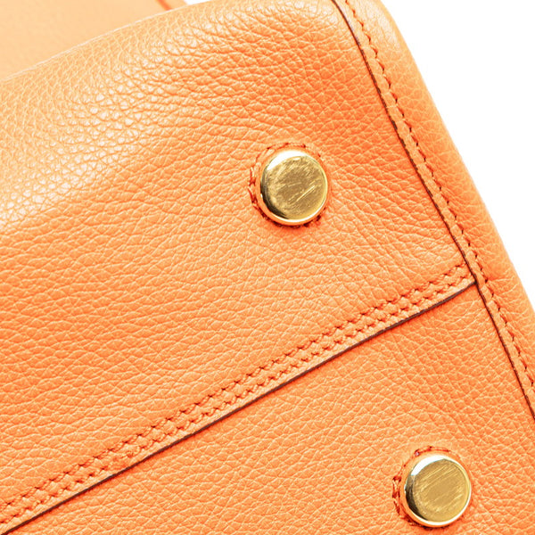 グッチ ロゴ ハンドバッグ ショルダーバッグ 2WAY 674822 オレンジ レザー レディース GUCCI 【中古】